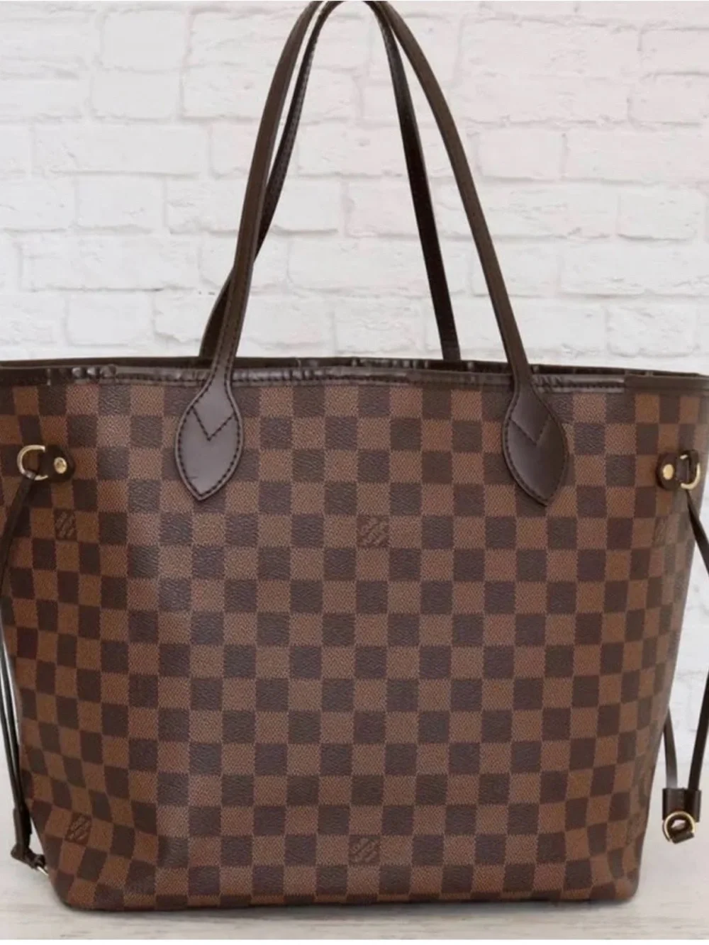 Louis Vuitton Brown Checkered Tote Bag